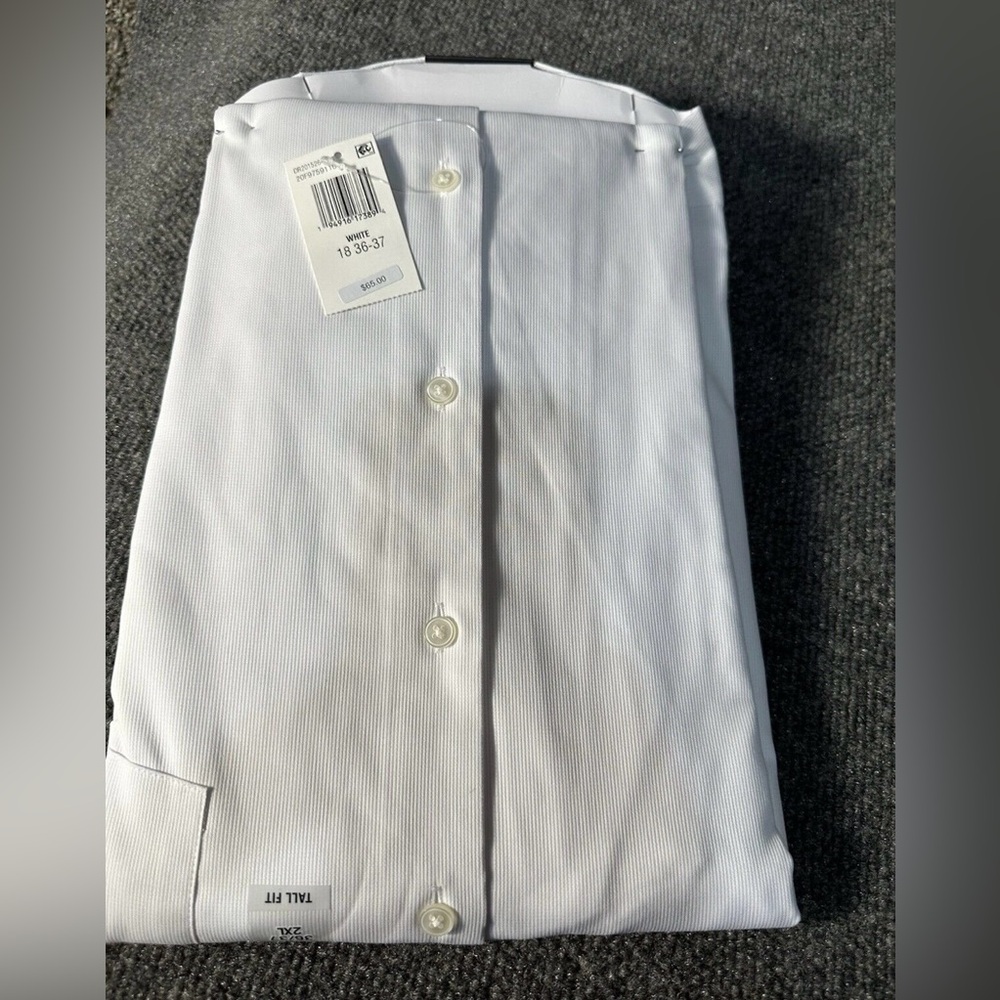 Van Heusen Big & Tall Stain Shield Dress Shirt SZ 18 2XL NWT - Picture 3 of 5